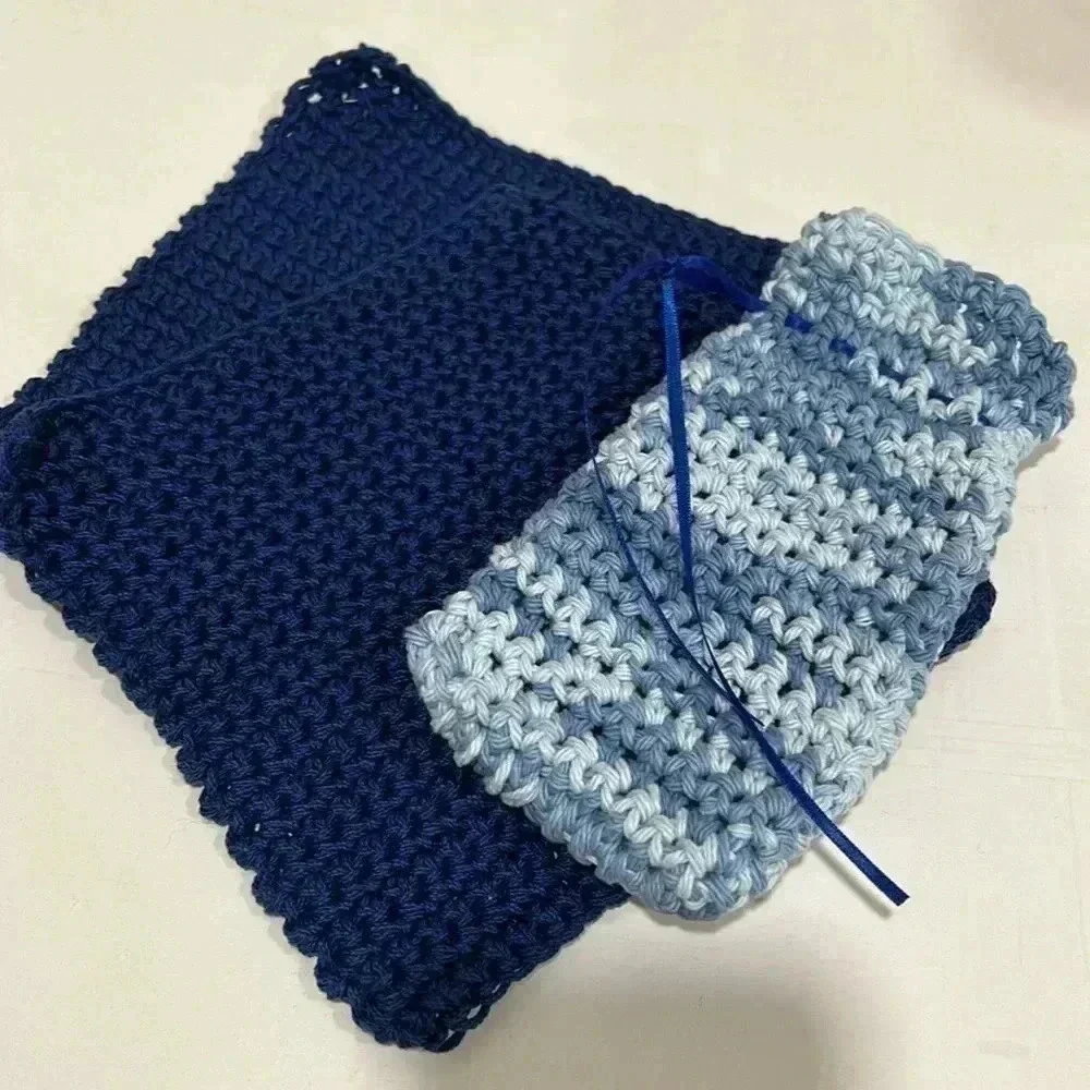 100% Cotton Handmade Washcloth & Soap Saver